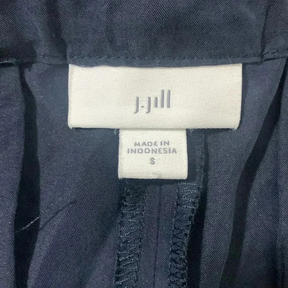 Women’s J.Jill Wide leg Cropped Blue Pants Size Small EUC - Picture 6 of 7